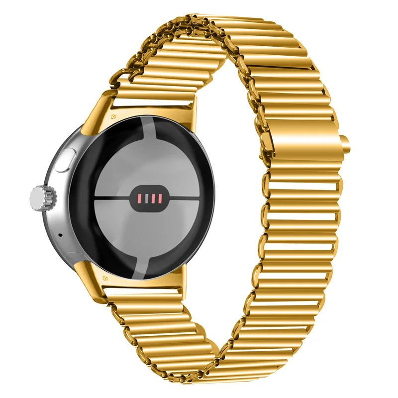 Goldfarbenes Edelstahlarmband für Smartwatch Google Pixel Watch 1 & 2