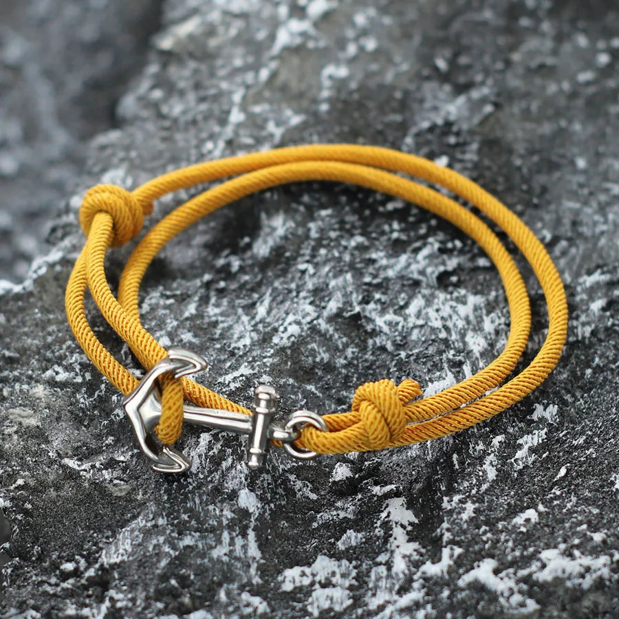 Armband aus Kordel mit Anker 