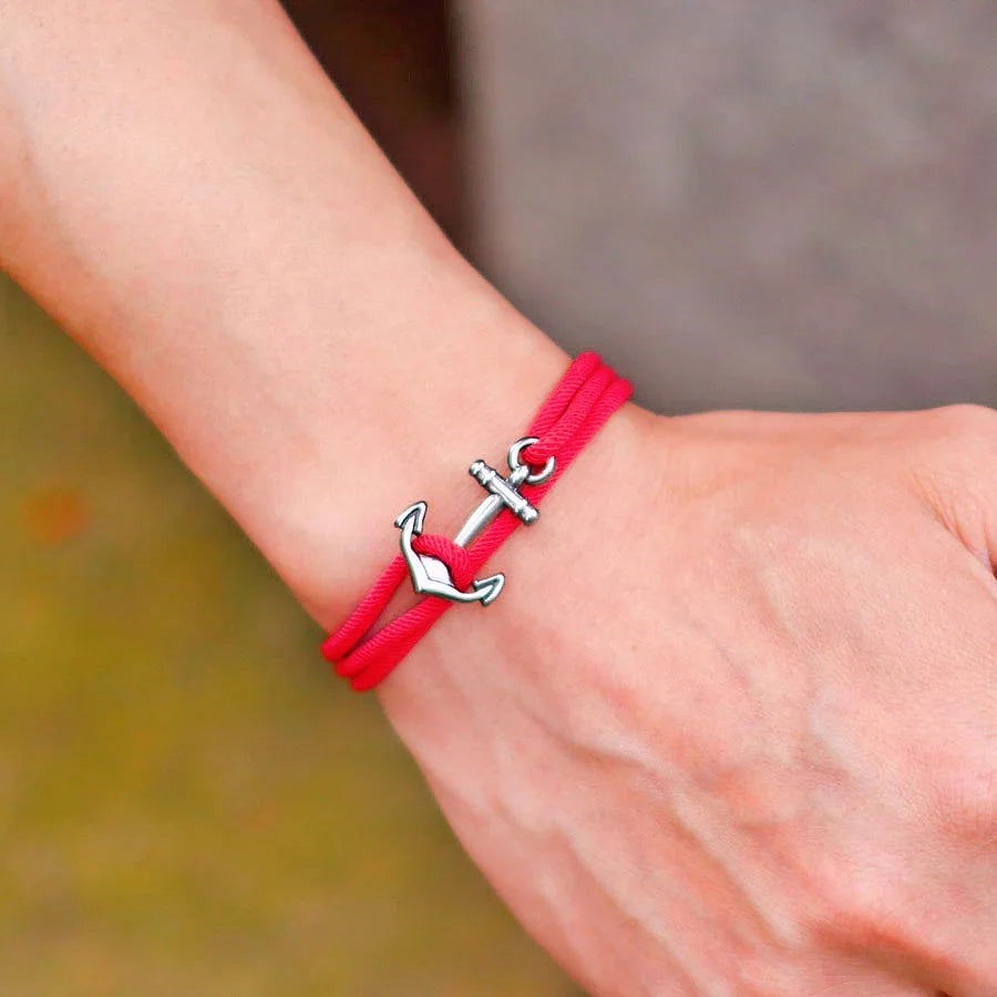 Armband aus Kordel mit Anker 