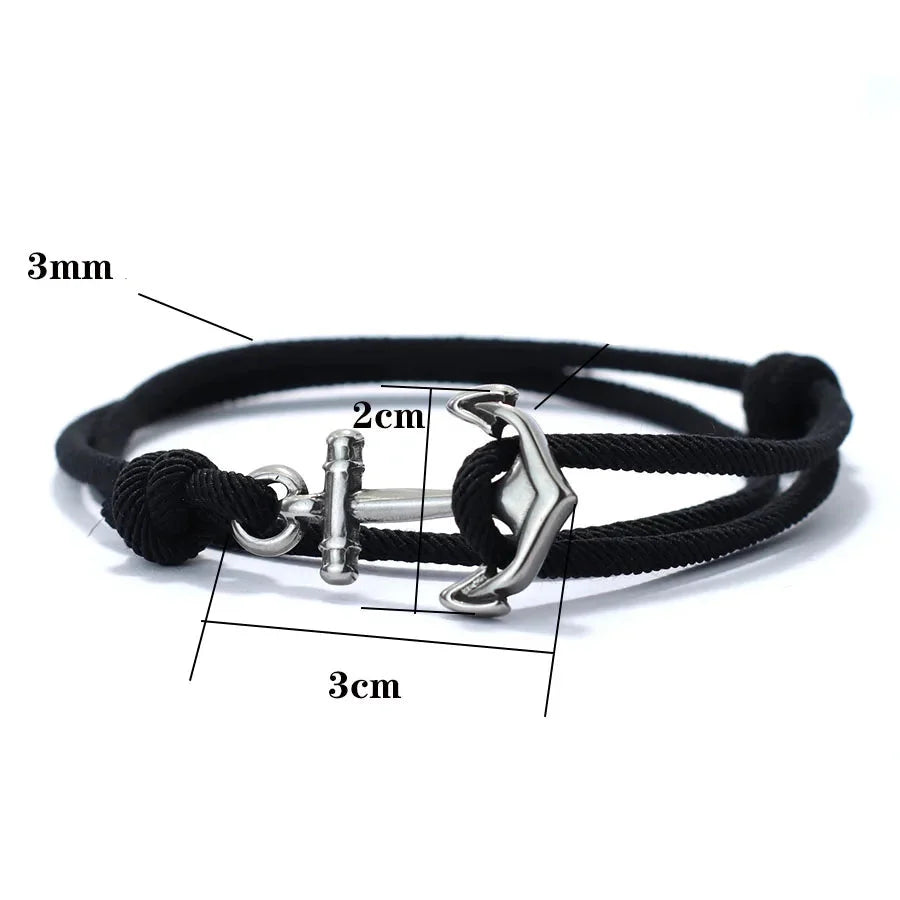 Armband aus Kordel mit Anker