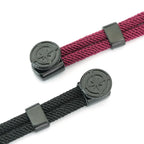 Seilarmband mit schwarzem Kompass Windrose 