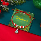 Seilarmband mit rotem Weihnachtsbaum-Anhänger