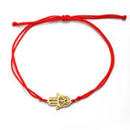 Seilarmband mit arabischer Fatima-Hand in Gold