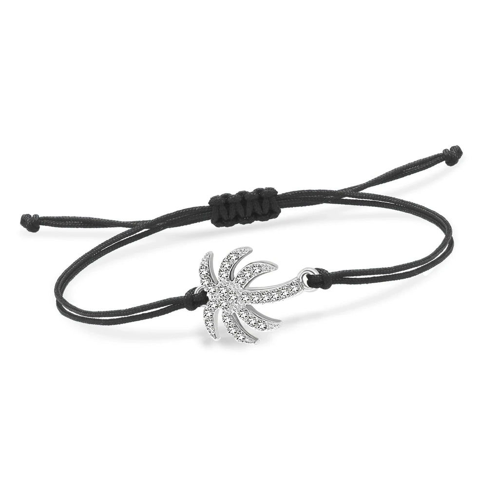 Strass Palmier Kordelarmband 