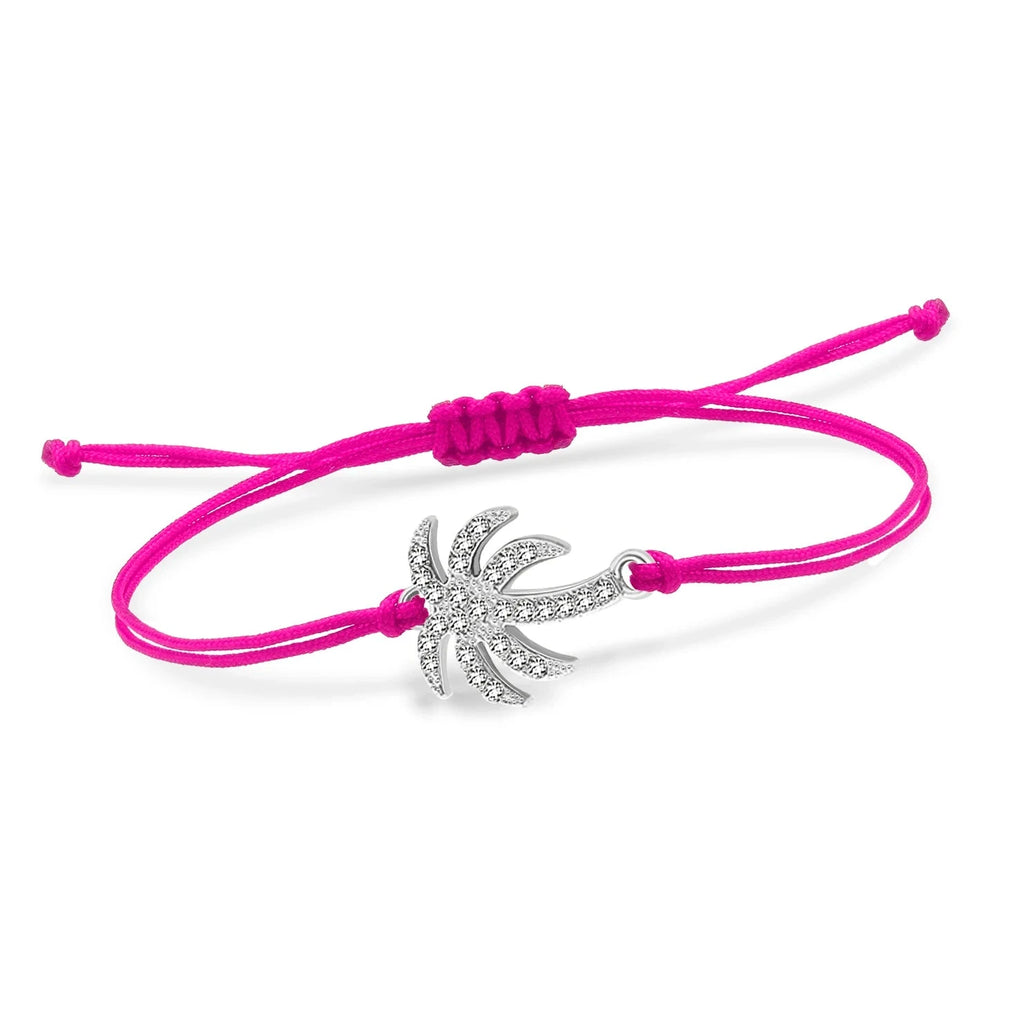 Strass Palmier Kordelarmband 