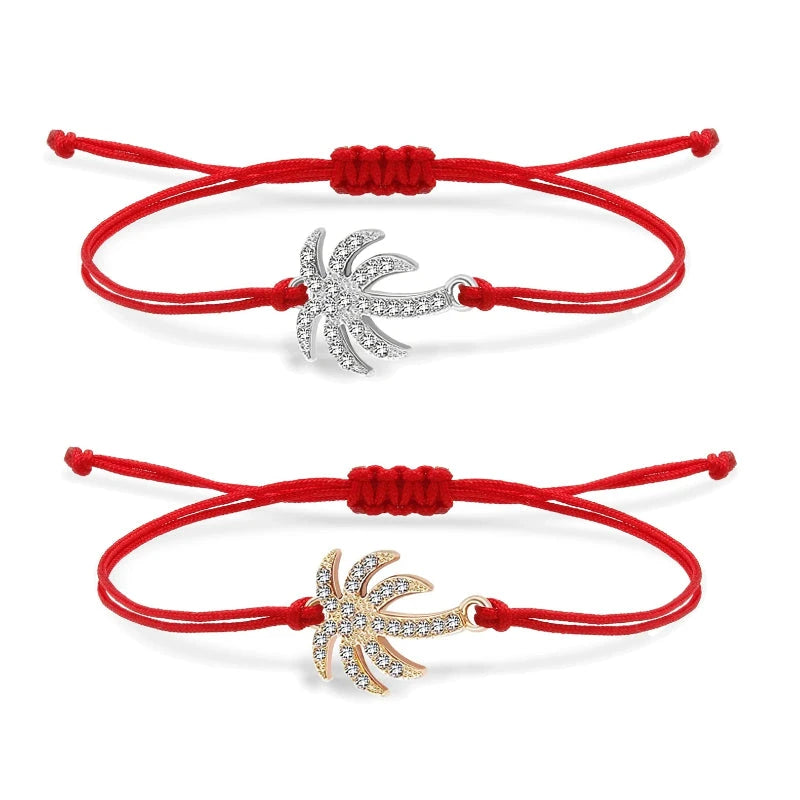 Palmblattriemen-Armband mit Strass