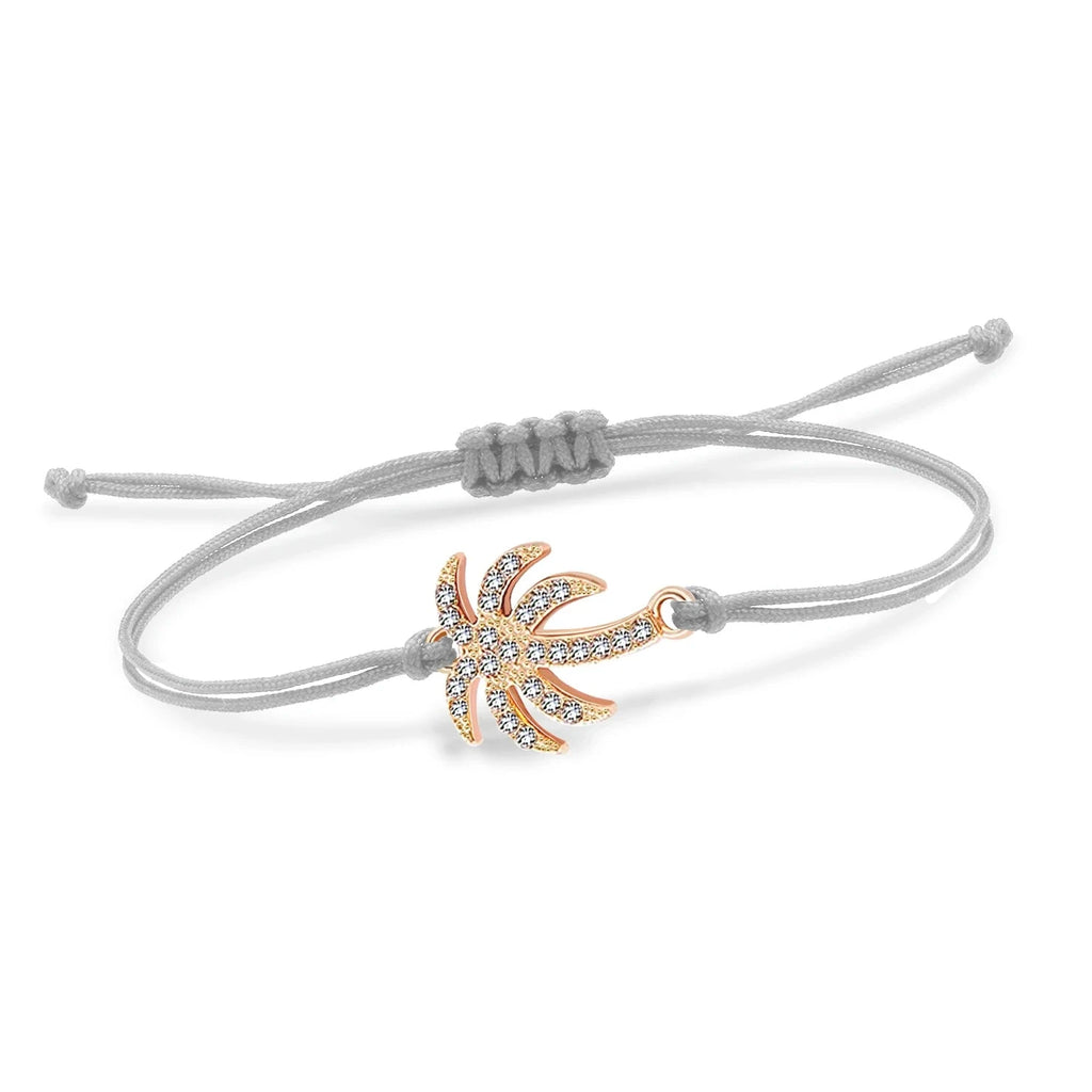 Strass Palmier Kordelarmband 