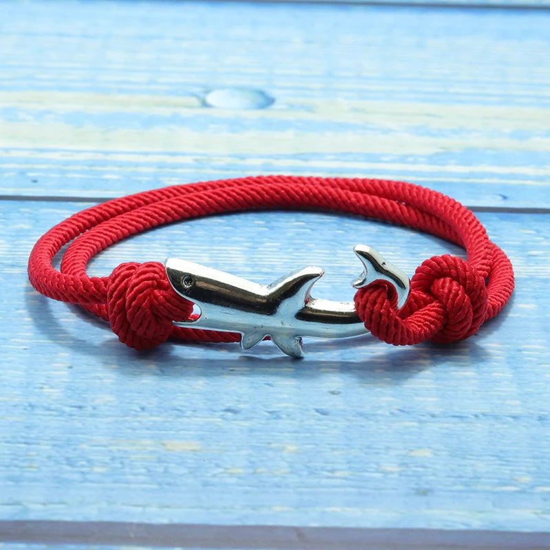 Rotes Seil-Hai-Armband