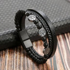 Lederarmband Lebensbaum Perlen Herren Stil 2
