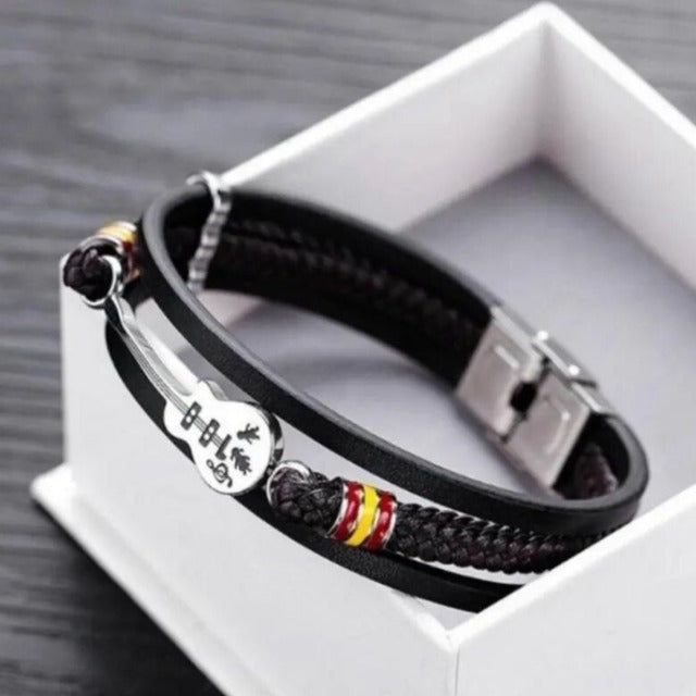 Lederarmband Gitarre 