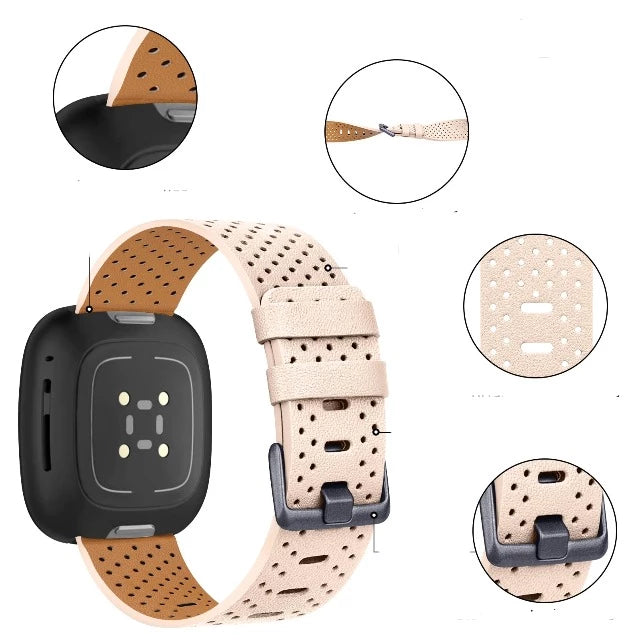 Lederarmband Uhr Fitbit Versa 3 Versa 4 Sense 2 