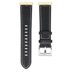 Lederarmband für Fitbit Versa 3, Versa 4, Sense 1 und Sense 2 Uhr in Schwarz