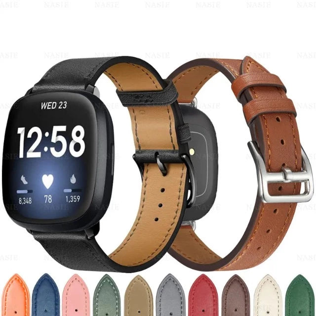Lederarmband für Fitbit Versa 3 Versa 4 Sense 2 Uhr