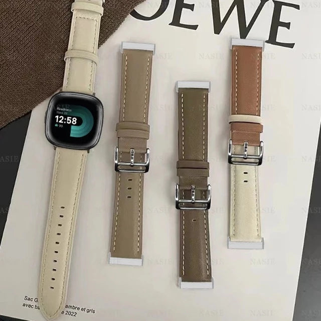 Lederarmband für Fitbit Versa 3 Versa 4 Sense 2 Uhr 