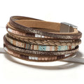 Lederarmband im Boho-Stil