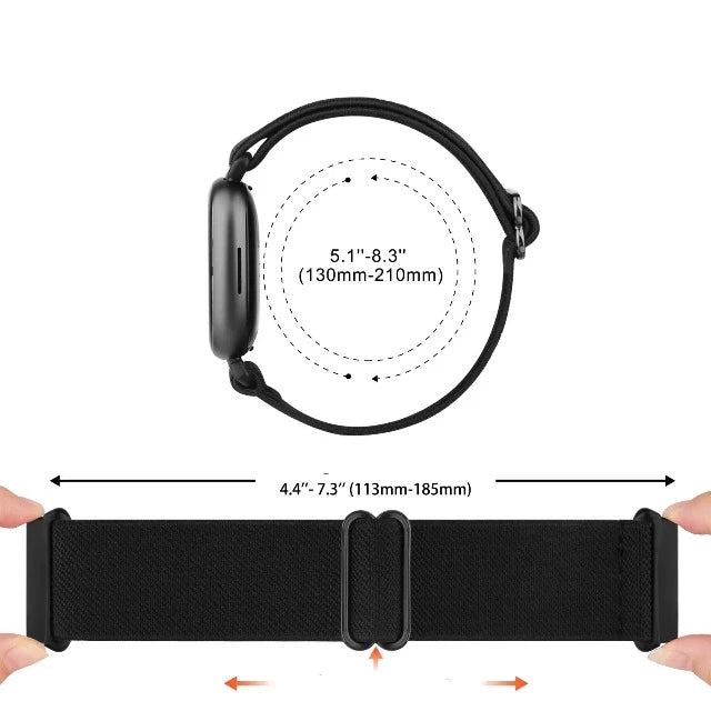 Elastisches Nylonarmband für Fitbit Versa 3 Versa 4 Sense 2 