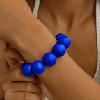 Buntperlenarmband für Damen blau