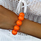 Buntperlenarmband für Damen orange