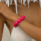Buntperlenarmband für Damen rosa
