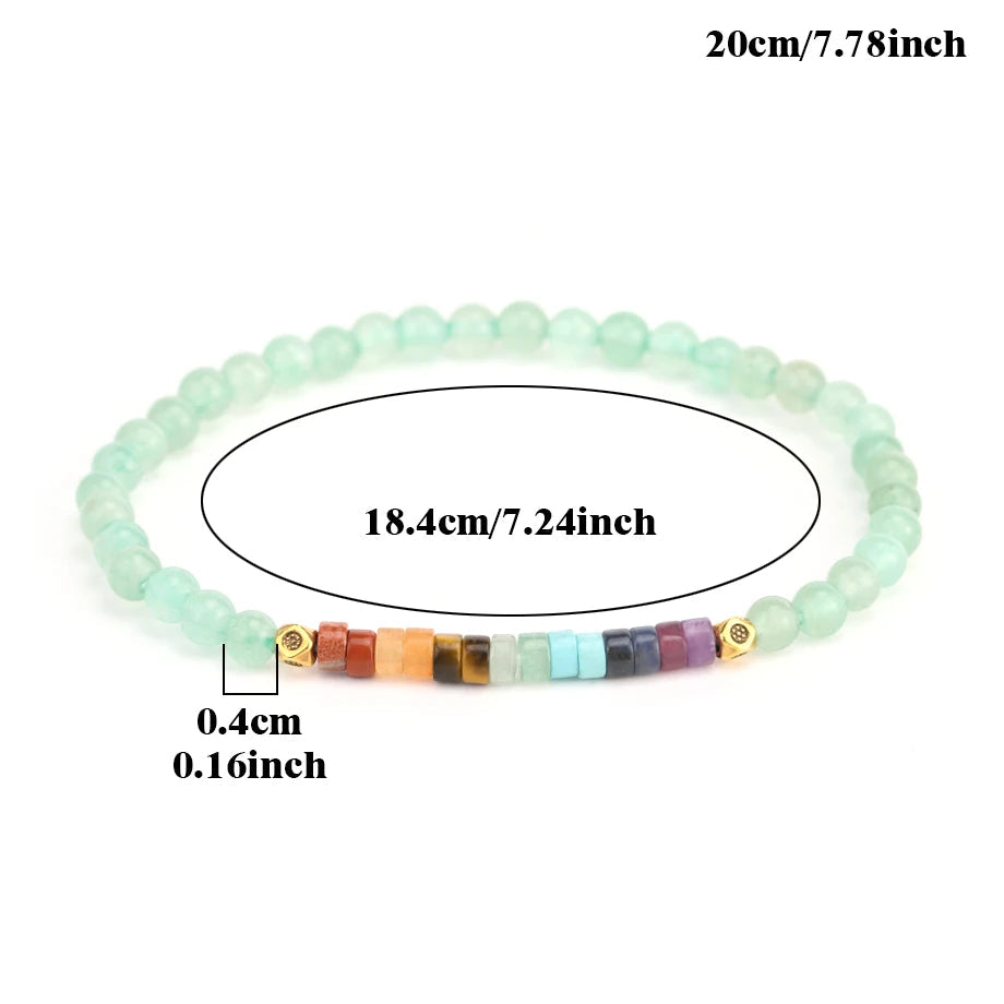 Armband aus natürlichen Steinen 7 Chakren