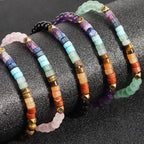 Armband aus natürlichen Steinen 7 Chakren Grüner Aventurin