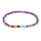 Armband aus natürlichen Steinen 7 Chakren Amethyst 