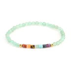 Armband aus natürlichen Steinen 7 Chakren Grüner Aventurin