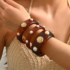 Armband aus Harz mit Bernsteinmuschel