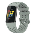 Silikonarmband für Fitbit Charge 5, Charge 6 Uhr in Grau