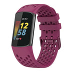 Silikonarmband für Fitbit Charge 5, Charge 6 Uhr in Violett