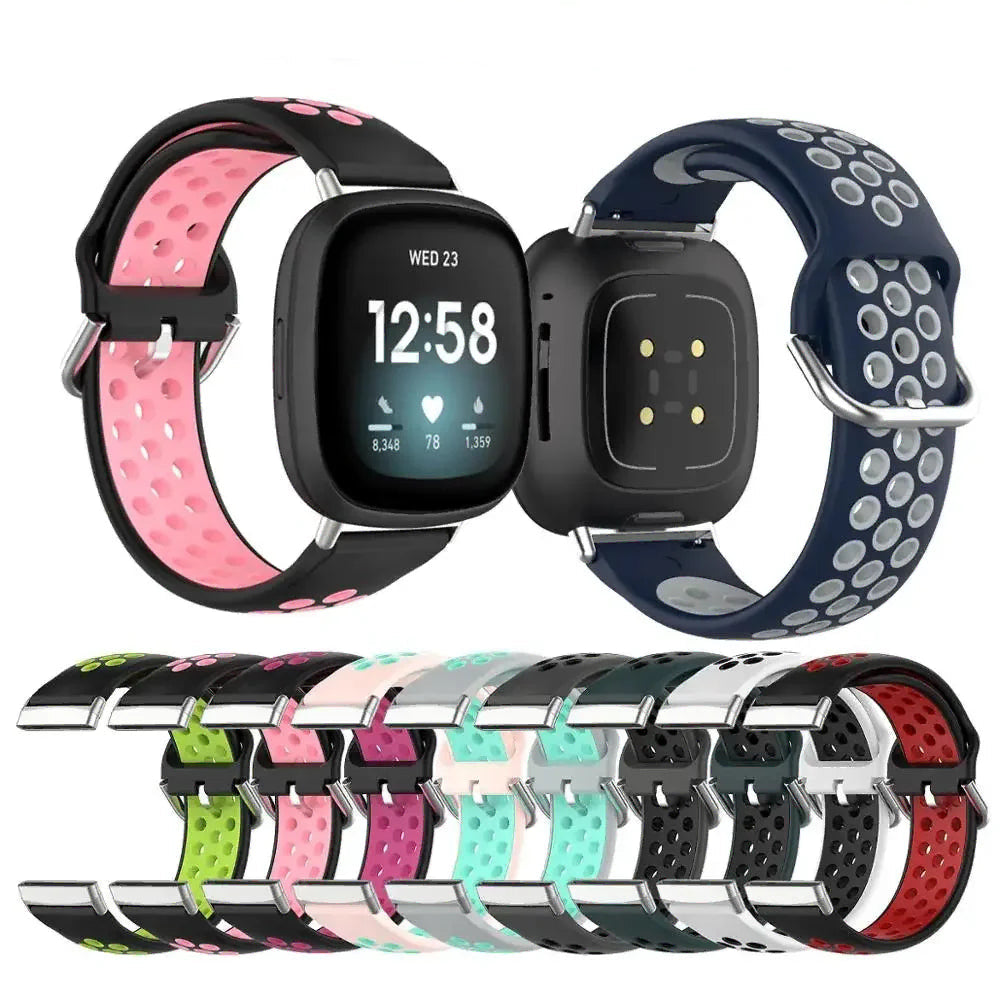 Silikonarmband für Fitbit Versa 3, Versa 4, Sense 1 und Sense 2 Uhr 