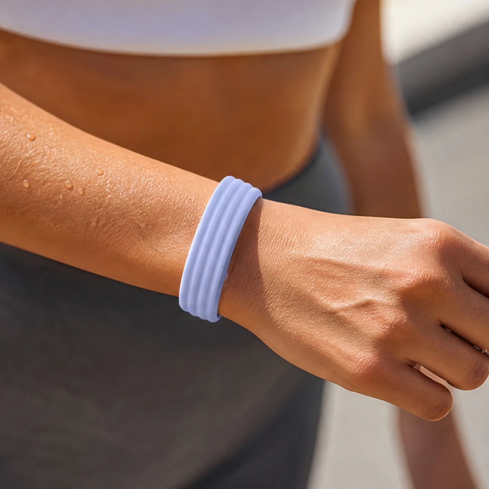 Silikonarmband für die Google Fitbit Air Uhr in Blau