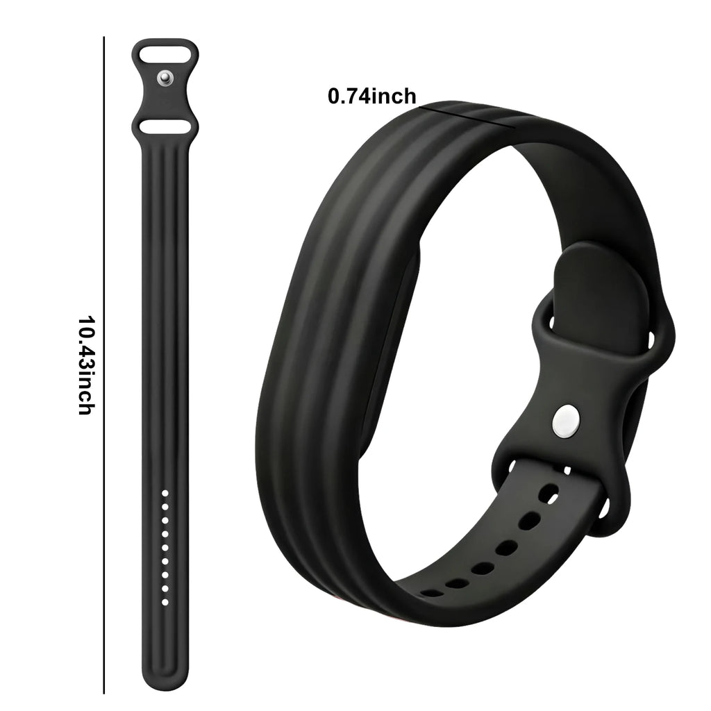 Silikonarmband für die Google Fitbit Air Uhr in Schwarz