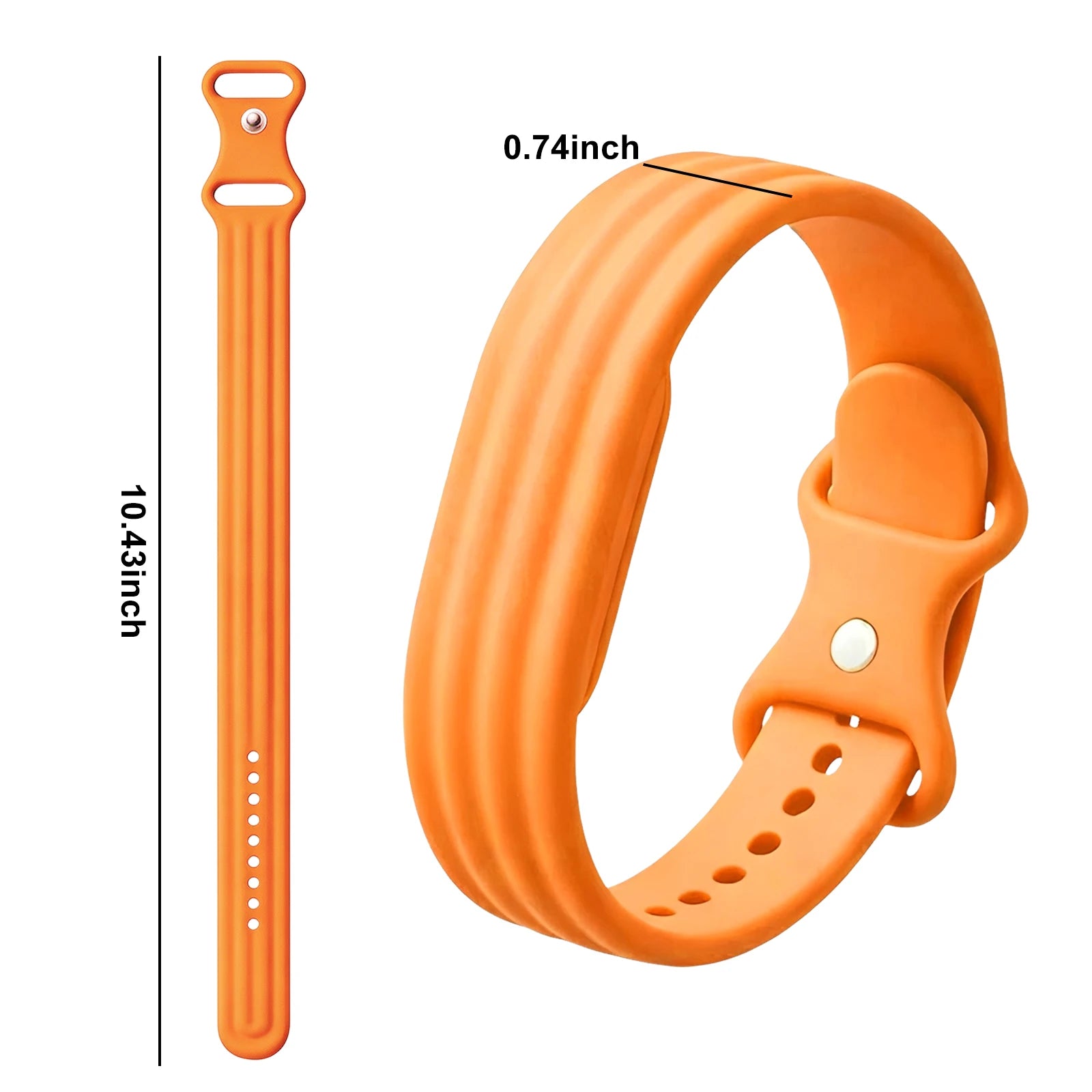Silikonarmband für die Google Fitbit Air Uhr in Orange