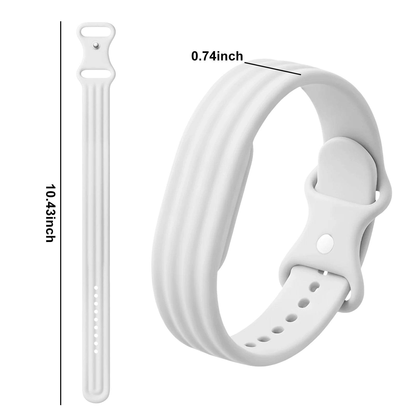 Silikonarmband für die Google Fitbit Air Uhr in Weiß