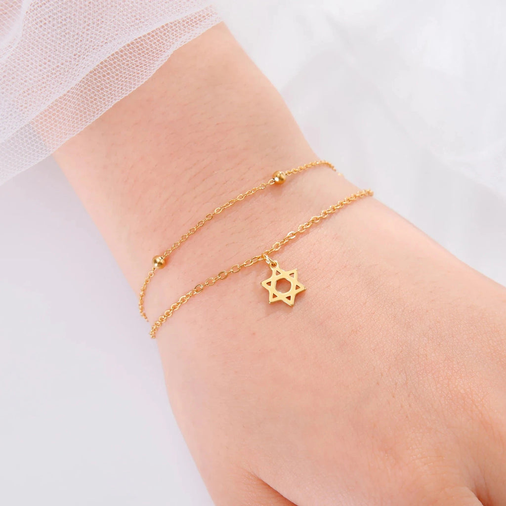 Davidstern Armband aus Gold