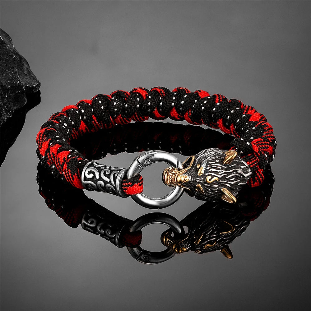 Fenrir Survival Armband - Paracord-Armband Wikinger Wolf