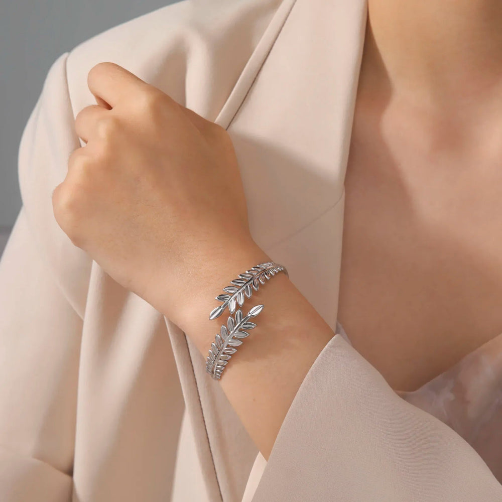 Armband Lorbeerblatt Silber