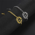 Lotusblumen-Armband für Damen Silber