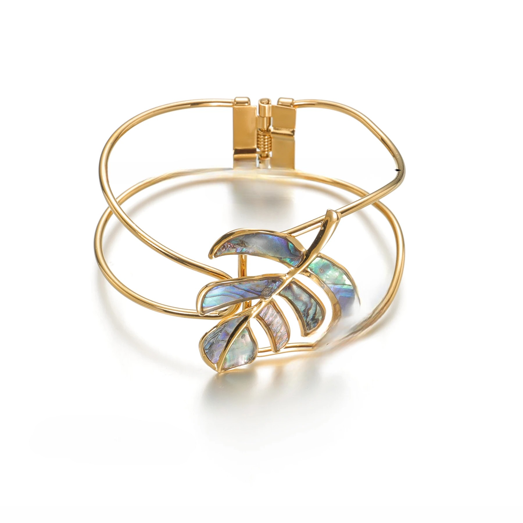 Armband mit blauem Palmblatt