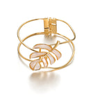 Armband mit weißem Palmblatt