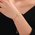 Schneeflocken-Armband Gold