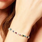 Armband mit farbigen Edelsteinen - Exception®