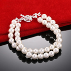 Retro-Stil Gourmette-Armband aus Perlen