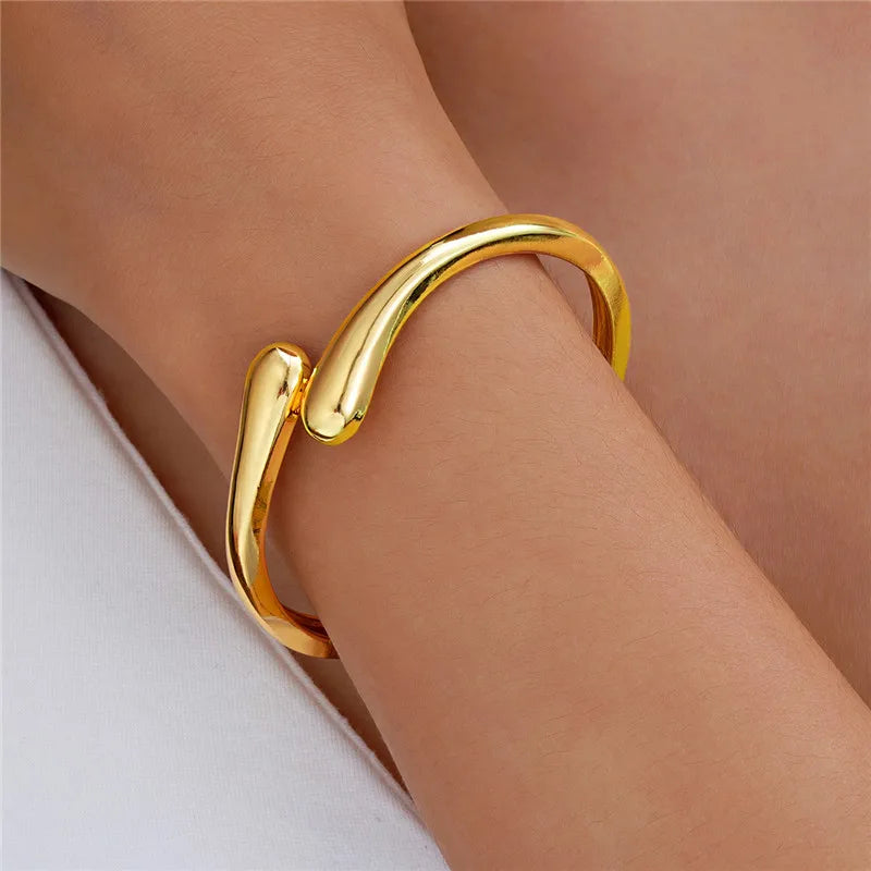Feines Gourmet-Armband Wassertropfen Gold