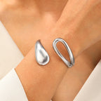 Elegantes Gourmet-Armband mit Wassertropfen Silber