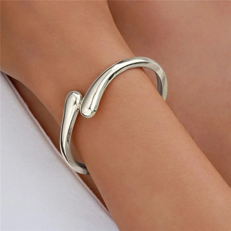 Feines Gourmet-Armband Wassertropfen Silber