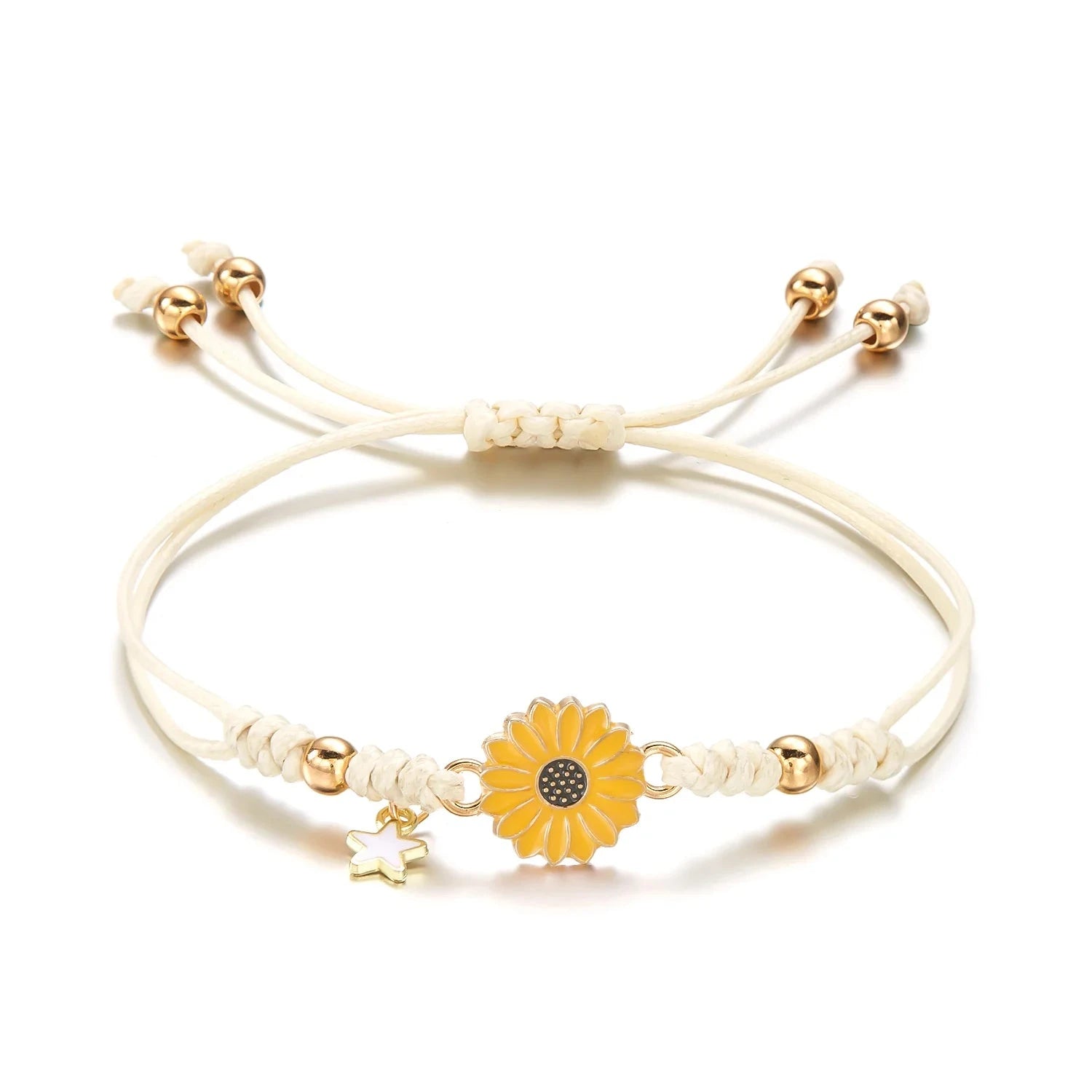 Armband Gourmette Margeritenblüte gelb