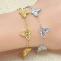 Armband Gourmette Blumen mit 4 Blütenblättern