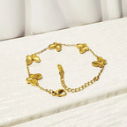 Armband Gourmette Blumen mit 4 Blütenblättern